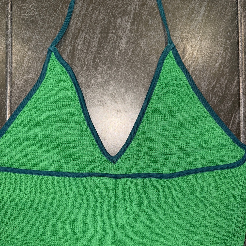 Free People Out and About Green Solid Halter Top - Picture 11 of 12